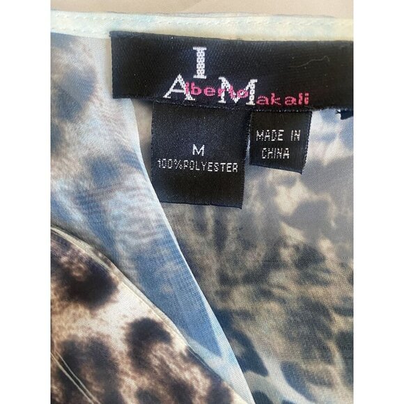 Alberto Makali Animal Print Dress Fairy Sheer Batwing Sleeve Whimsigoth V Neck - Picture 12 of 12